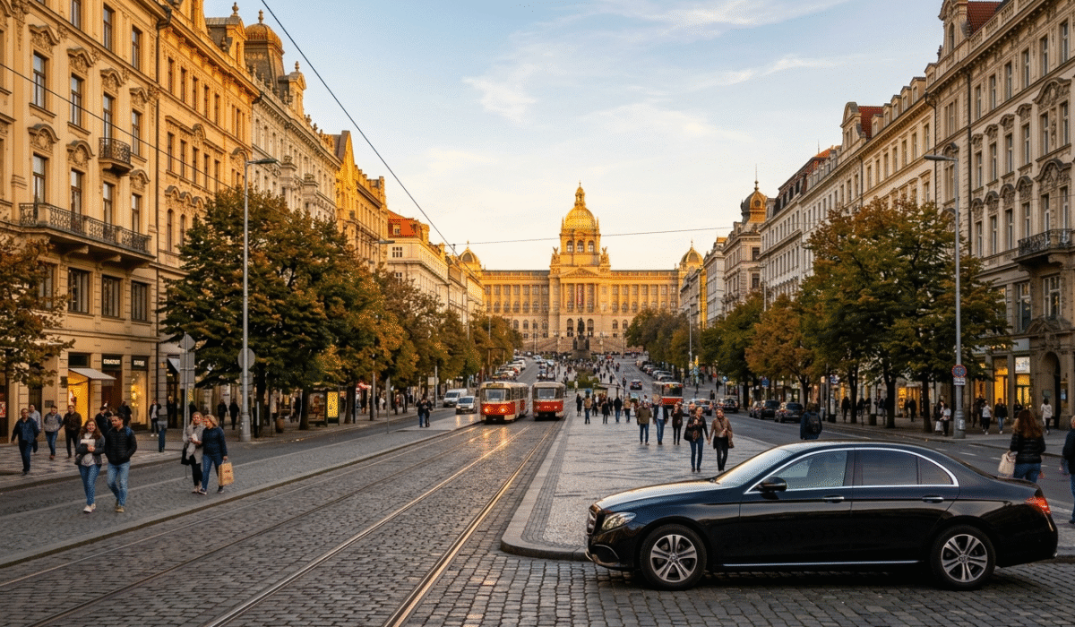 Prague Airport to Wenceslas Square