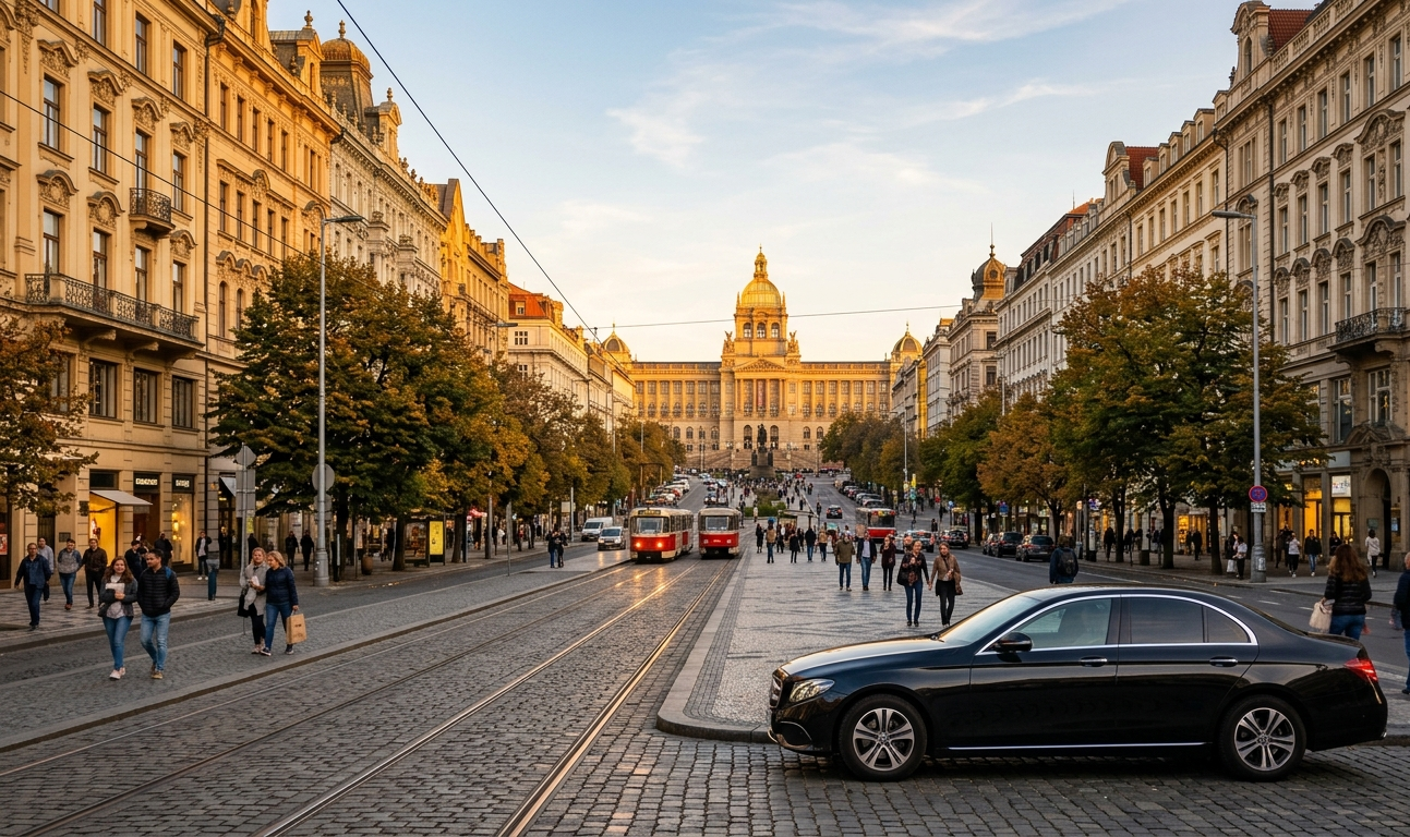 Prague Airport to Wenceslas Square