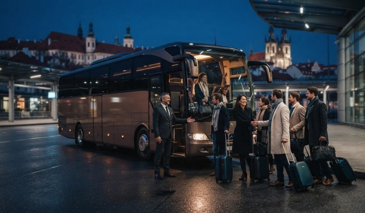 Coach charter in Prague for groups, with costs and seating options
