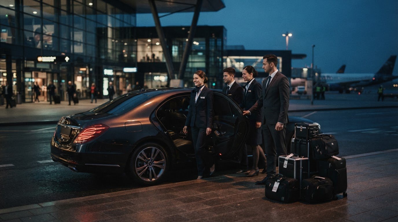 Airline Crew Transportation at Prague Airport: Booking and Timing