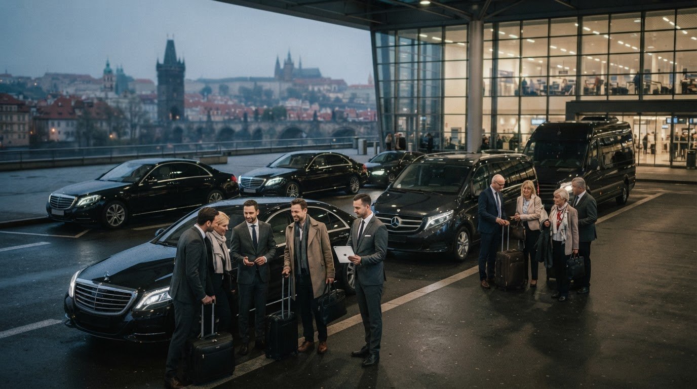 Event transportation in Prague for conference arrivals